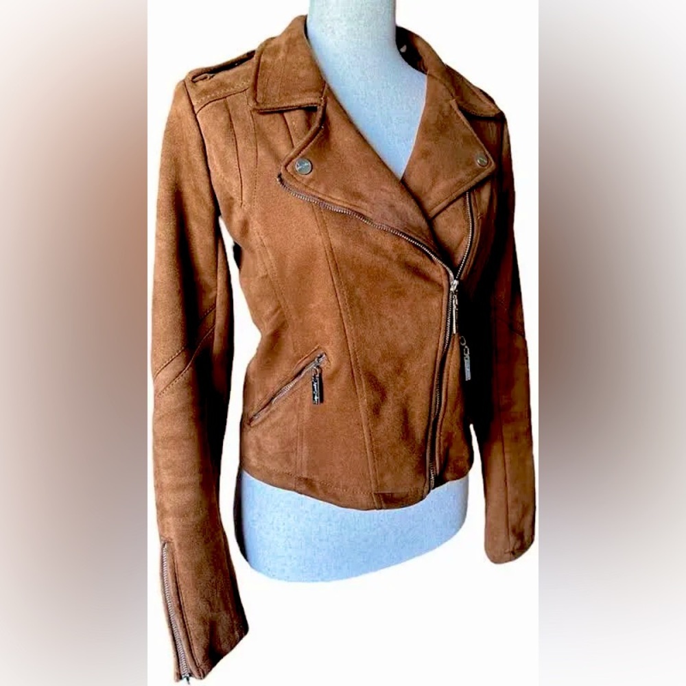 Brown Suede Moto Jacket